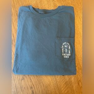 Vineyard Vines Men’s Long Sleeve Pocket T-Shirt Fly Fishing Size XL